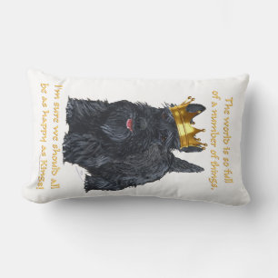 Cojín Lumbar Feliz Rey Scottish Terrier
