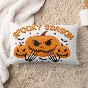 Cojín Lumbar Feliz temporada espeluznante de calabaza de brujas