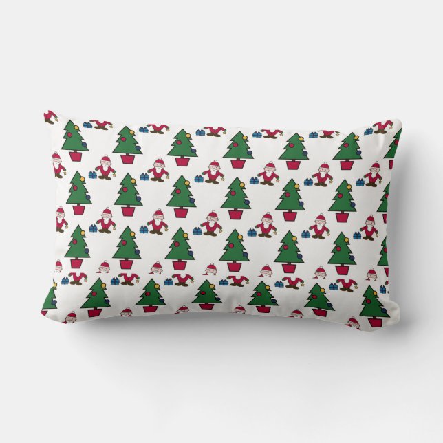 Cojín Lumbar Festive Santa Christmas Pillow (Reverso )