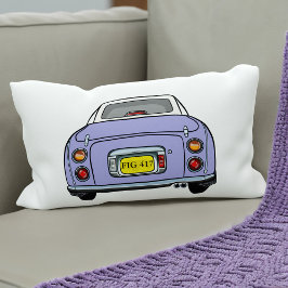 Cojín Lumbar Figaración Cute Lilac Figaro Coche Monograma Blanc