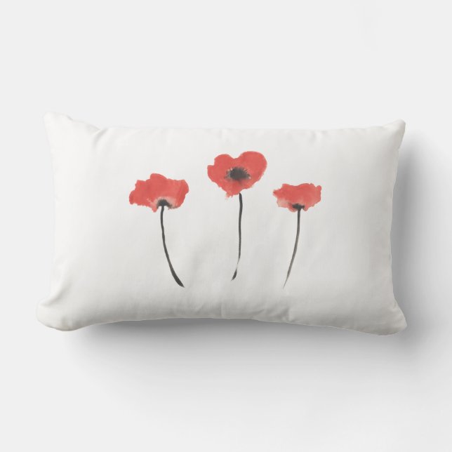 Cojín Lumbar Fila del diseño original de la pintura de la (Anverso)