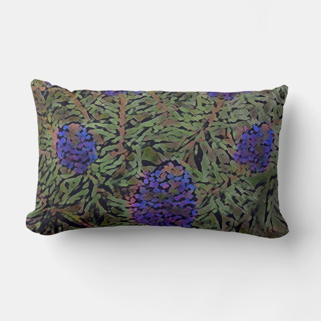Cojín Lumbar Filas de Lavender (Anverso)