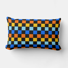 Cojín Lumbar Fire and ice checkerboard pattern