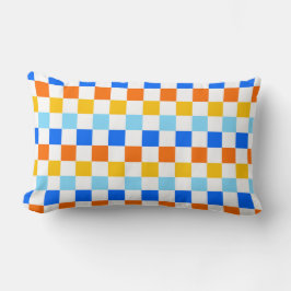 Cojín Lumbar Fire and ice checkerboard pattern