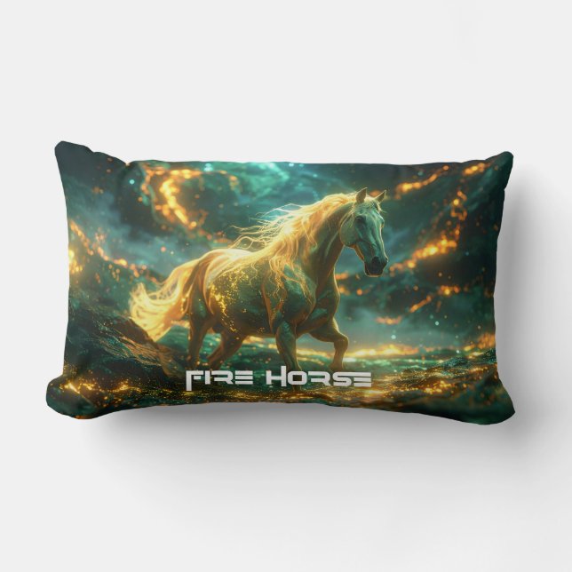 COJÍN LUMBAR FIRE HORSE - CHINESE ZODIAC -  (Anverso)