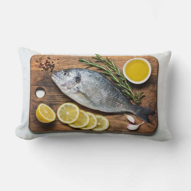 Cojín Lumbar Fish Dorado (Anverso)