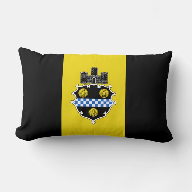 Cojín Lumbar Flag of Pittsburgh, Pennsylvania Lumbar Pillow (Anverso)