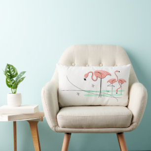 Cojín Lumbar Flamingo Ocean Trio 3 aqua cheque lumbar