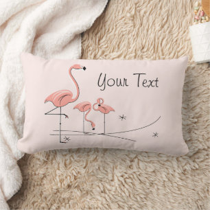 Cojín Lumbar Flamingos Trío rosa 4 lumbar contrapeso