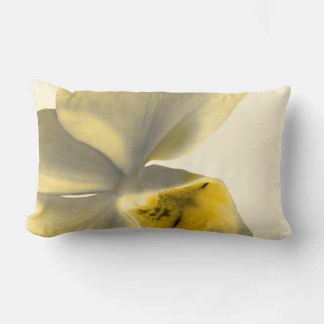 Cojín Lumbar Flor artística en tonos amarillos (Anverso)