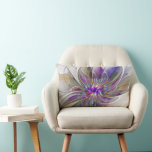 Cojín Lumbar Flor de arte fractal enérgica y colorida<br><div class="desc">Una flor multicolor y potente de fantasía,  un arte fractal floral único. Diseño para tu almohada lumbar y más.</div>