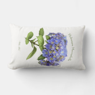 Cojín Lumbar Flor de Hortensia Azul