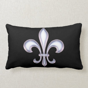 Cojín Lumbar Flor de lis del estilo de la perla