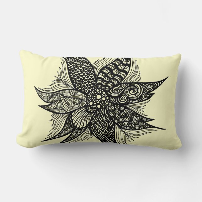 Cojín Lumbar Flor espiral (Anverso)