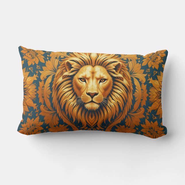 Cojín Lumbar Flor León Lumbar Cushion 33 x 53 Algodón (Reverso )