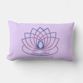 Cojín Lumbar Flor rosa y morada Lotus