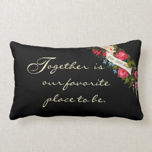 Cojín Lumbar Floral-Almohada casera dulce casera del Victorian