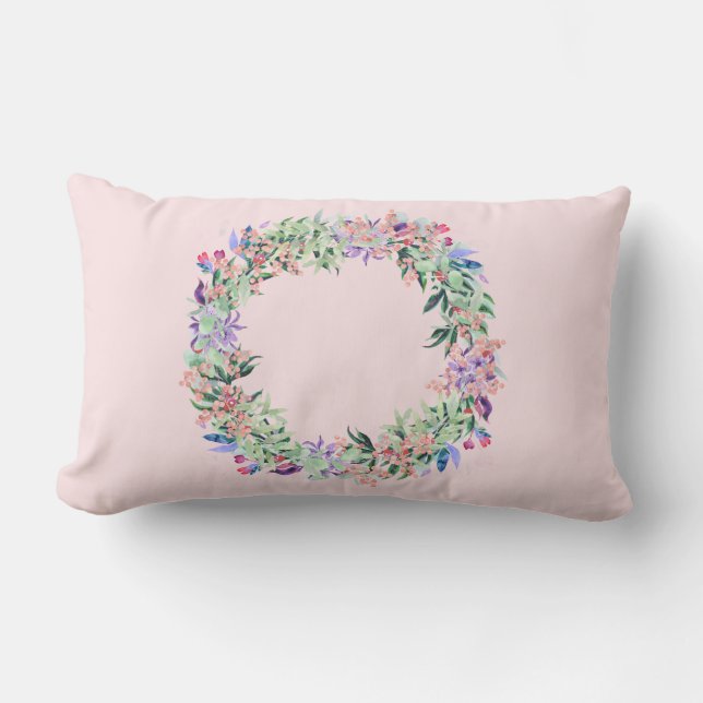 Cojín Lumbar Floral Berries Wreath (Anverso)