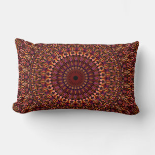 Cojín Lumbar Floral Brown Mandala Design-48566
