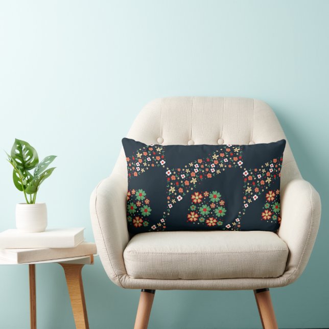 Cojín Lumbar Floral contemporánea moderna (Silla)