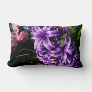 Cojín Lumbar Floral de primavera azul Hyacinin II