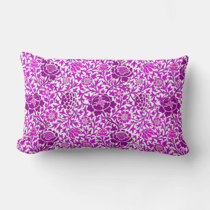 Cojín Lumbar Floral Jacobea, Púrpura Amatista y Lila