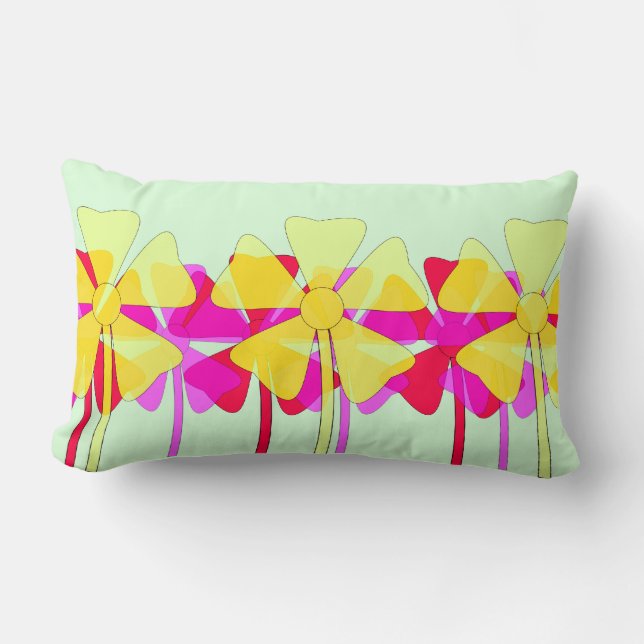 Cojín Lumbar Floral Motif (Anverso)