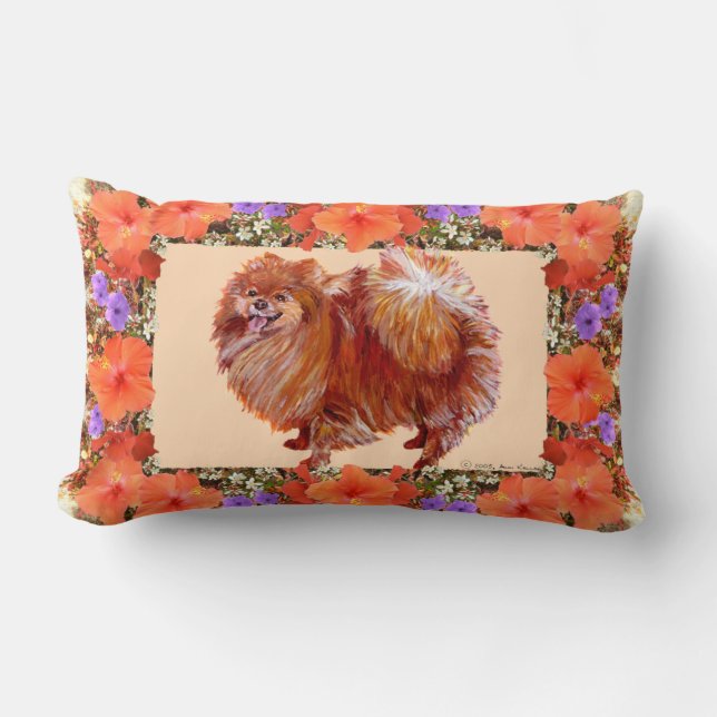 Cojín Lumbar Floral Pomerania (Anverso)