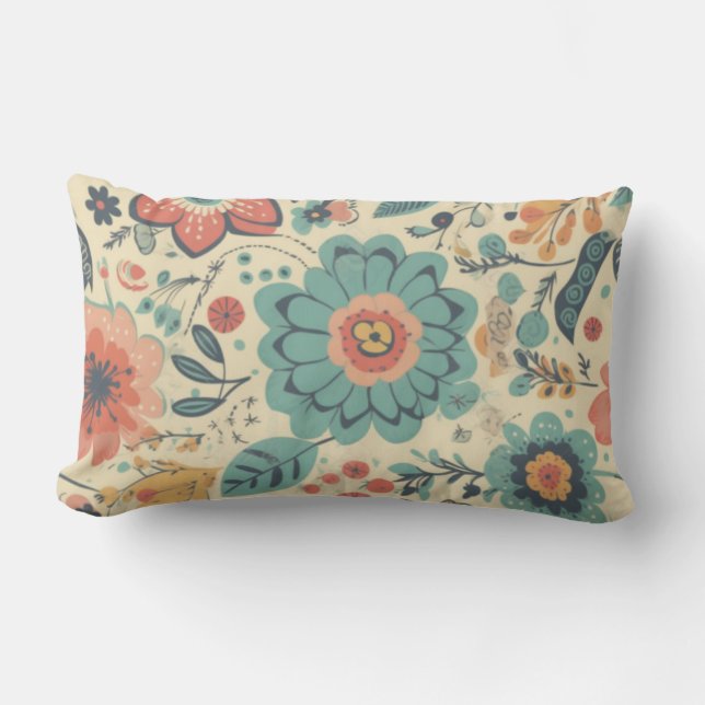 Cojín Lumbar Floral Splendor Lumbar Pillow (Anverso)