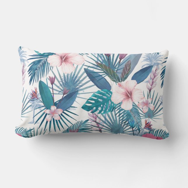 Cojín Lumbar Floral tropical (Anverso)