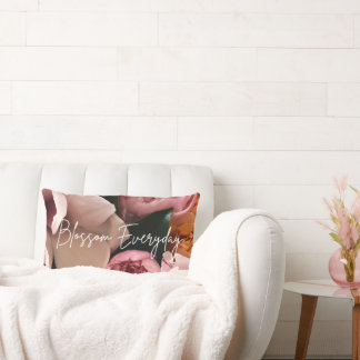 Cojín Lumbar Floral Watercolor Botanical Pillow