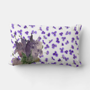 Cojín Lumbar florero violeta