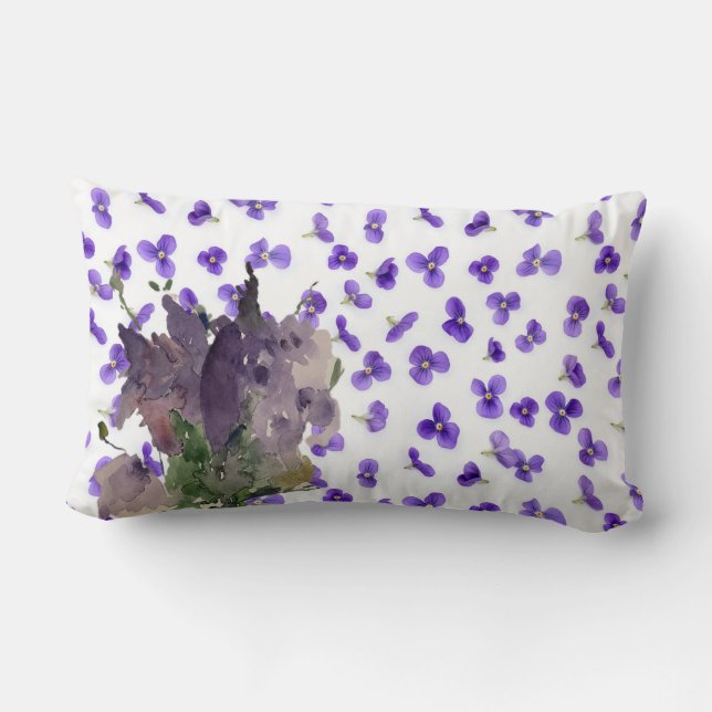 Cojín Lumbar florero violeta (Reverso )