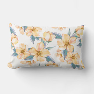 Cojín Lumbar Flores amarillas. Jardín acuático 2