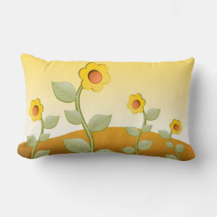 COJÍN LUMBAR FLORES AMARILLOS