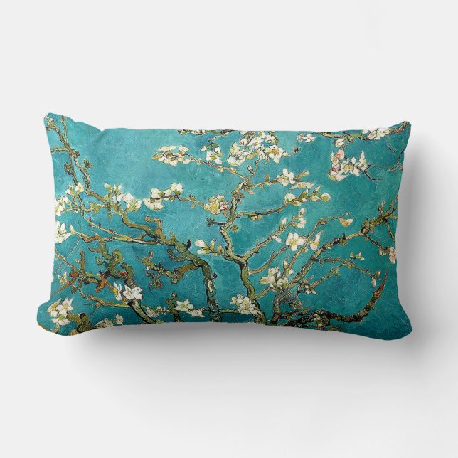 Cojín Lumbar Flores de almendro de Van Gogh Clasicismo Impresio (Anverso)