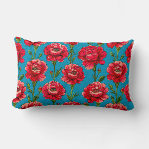 Cojín Lumbar Flores de Clavel