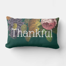 Cojín Lumbar Flores de cosecha modernas y agradecidas sobre el