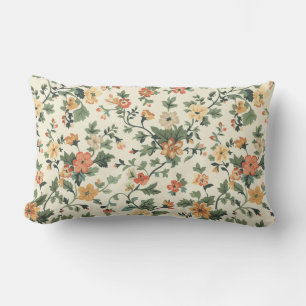 Cojín Lumbar Flores de crema elegantes
