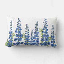 Cojín Lumbar Flores de delfino azul de julio