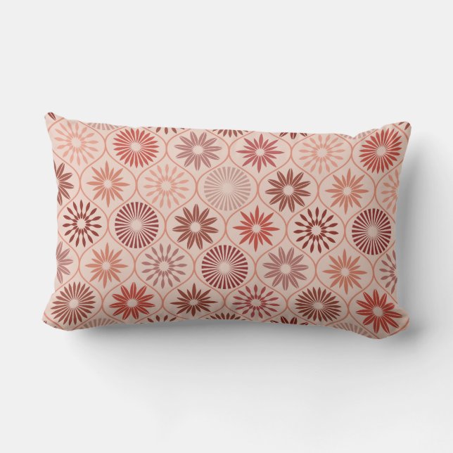 Cojín Lumbar Flores de Ogee Boho (Reverso )