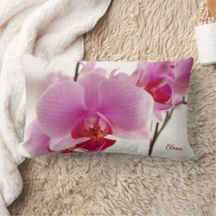 Cojín Lumbar Flores de orquídeas rosas