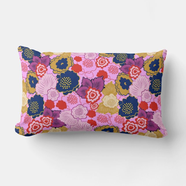 Cojín Lumbar Flores de primavera (Anverso)