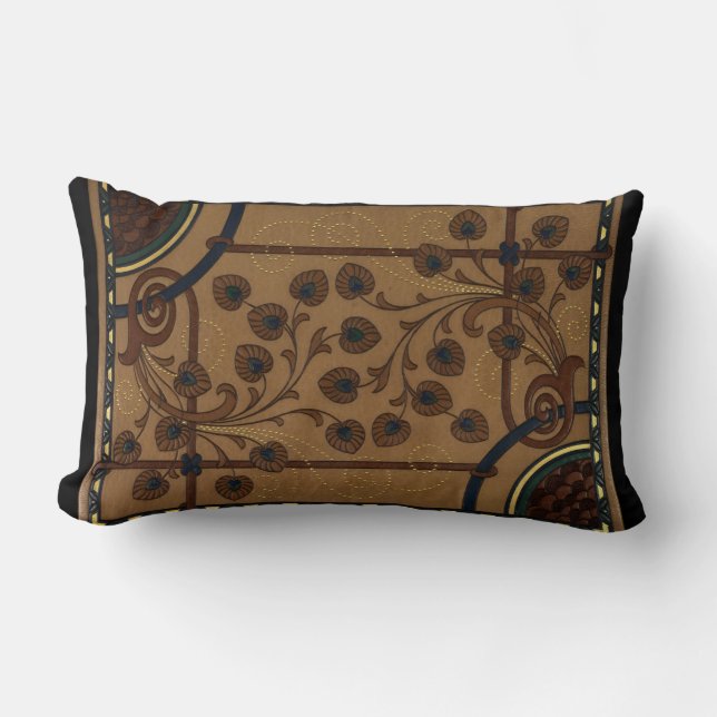 Cojín Lumbar Flores Decorativas Deco (Anverso)