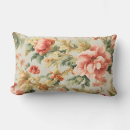 Cojín Lumbar Flores Exquisitas Y Sorprendentes, Hojas. Pintura