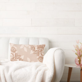 Cojín Lumbar Flores Modernas Y Ornamentos De Hojas