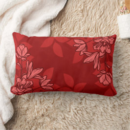Cojín Lumbar Flores Modernas Y Ornamentos De Hojas