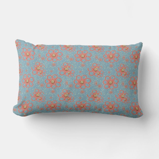 Cojín Lumbar Flores románticas - Pillow (Anverso)