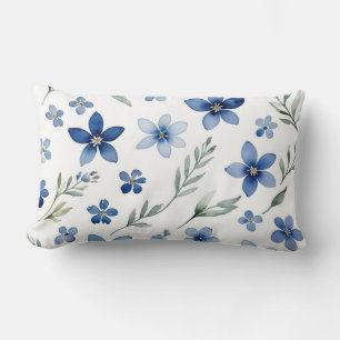 Cojín Lumbar Flores salvajes azules
