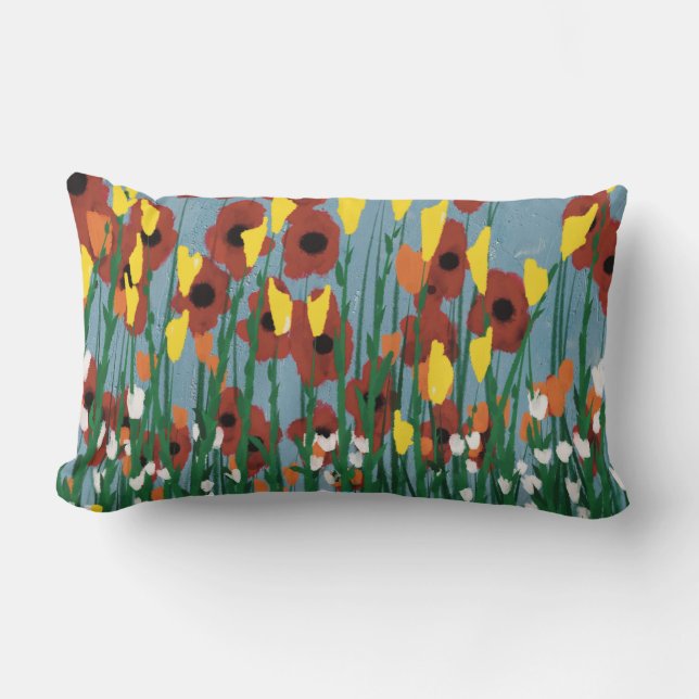 Cojín Lumbar Flores silvestres (Anverso)